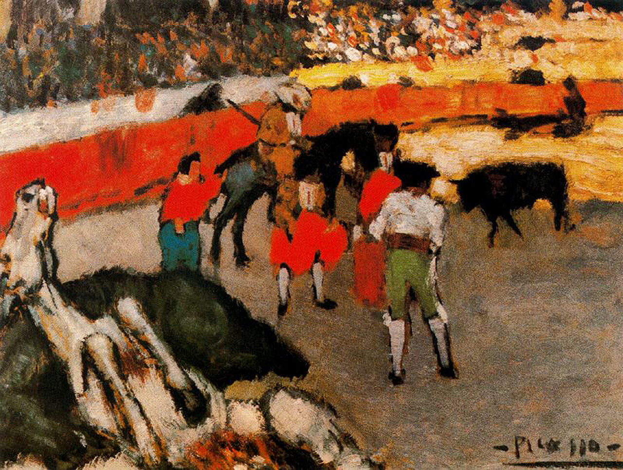 Picasso Bullfight scene 1901